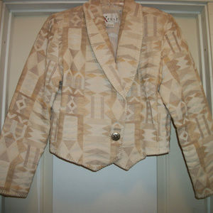 TRENDING COWGIRL SOUTHWEST STY CROPPED LADY COTTON JACKET LG